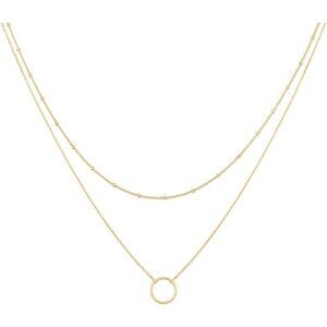 18k Gold Plated Dainty Gold Choker Arrow Bar Layering Long Necklace for Women